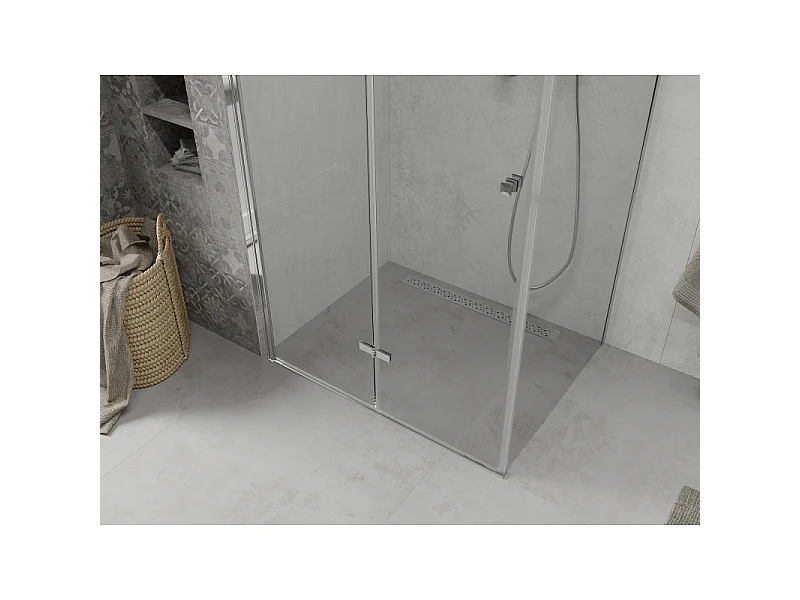 Mexen Lima cabina doccia pieghevole 70 x 110 cm, trasparente, cromato - 856-070-110-01-00