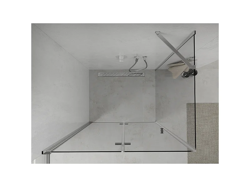 Mexen Lima cabina doccia pieghevole 70 x 110 cm, trasparente, cromato - 856-070-110-01-00
