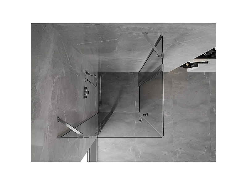Mexen Mist Duo cabine de duche dobrável 70 x 70 cm, transparente, cromado - 8A4-070-070-01-00