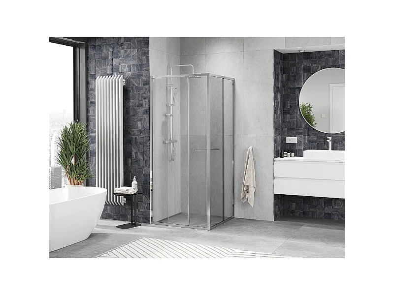 Mexen Linea Duschkabine Schiebetür 85 x 85 cm, transparent, chrom - 8E1-085-085-01-01