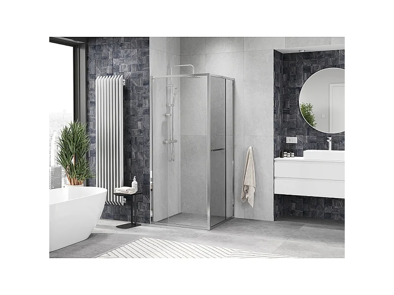 Mexen Linea Duschkabine Schiebetür 85 x 85 cm, transparent, chrom - 8E1-085-085-01-01