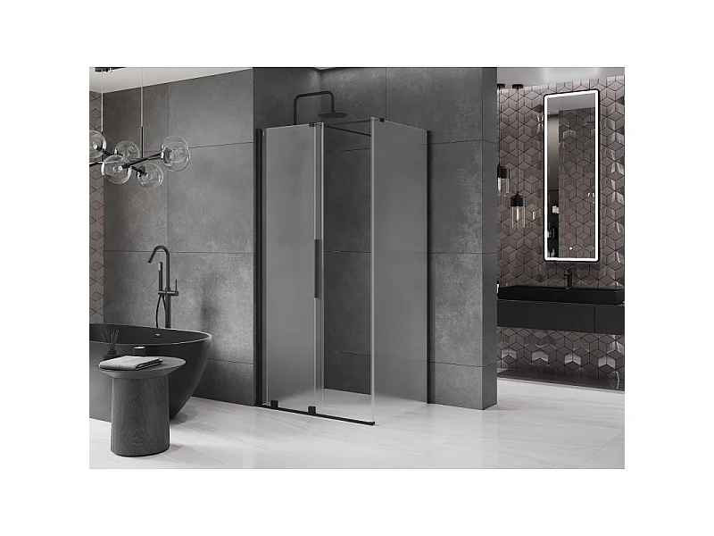 Mexen Velar drsna prha 130 x 85 cm, mat, črna - 871-130-085-31-70