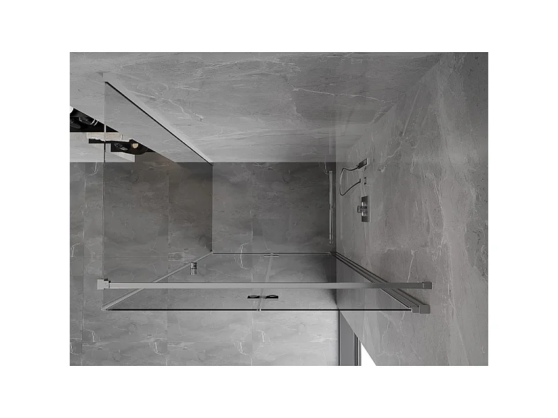 Mexen Mist-F T folding shower cabin right 80 x 120 cm, transparent, chrome - 8A6T-080-120-01-00-P
