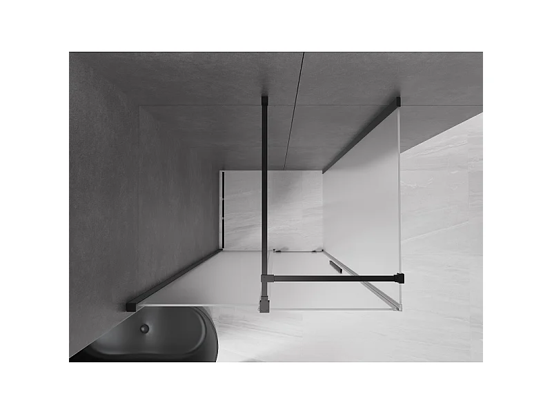 Mexen Velar kabina prysznicowa rozsuwana 120 x 110 cm, szron, czarna - 871-120-110-31-70