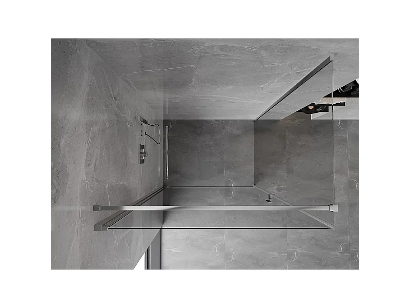 Mexen Mist-B nagibna tuš kabina 70 x 85 cm, prozorna, krom - 8A2T-070-085-01-00