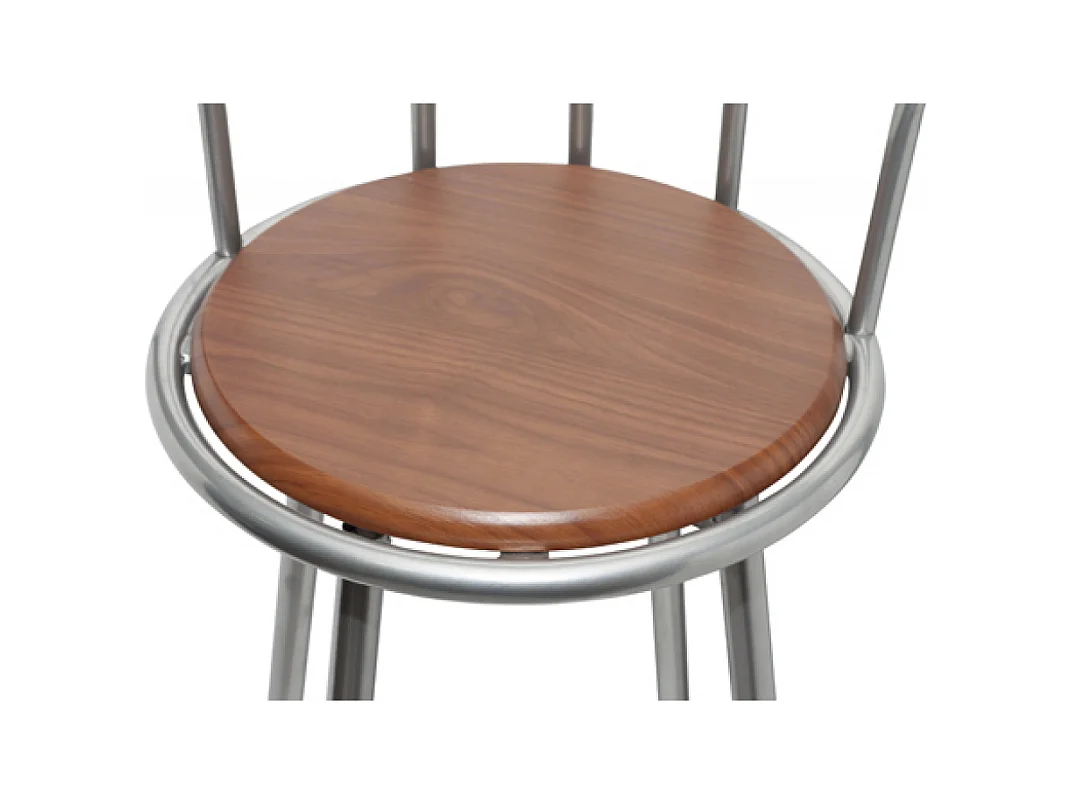 Set di 2 sgabelli da bar in legno marrone dal design moderno 1202010