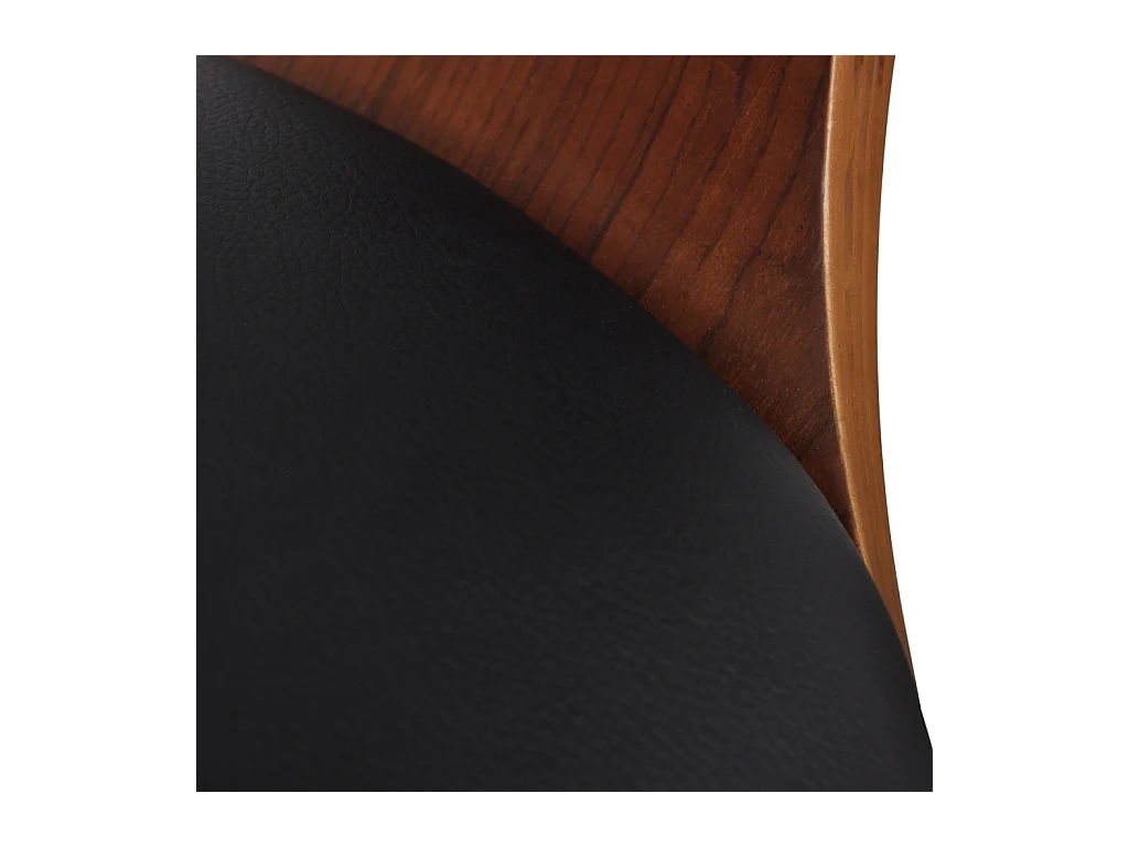 Conjunto de 2 taburetes de bar de diseño moderno en negro y madera 1202019