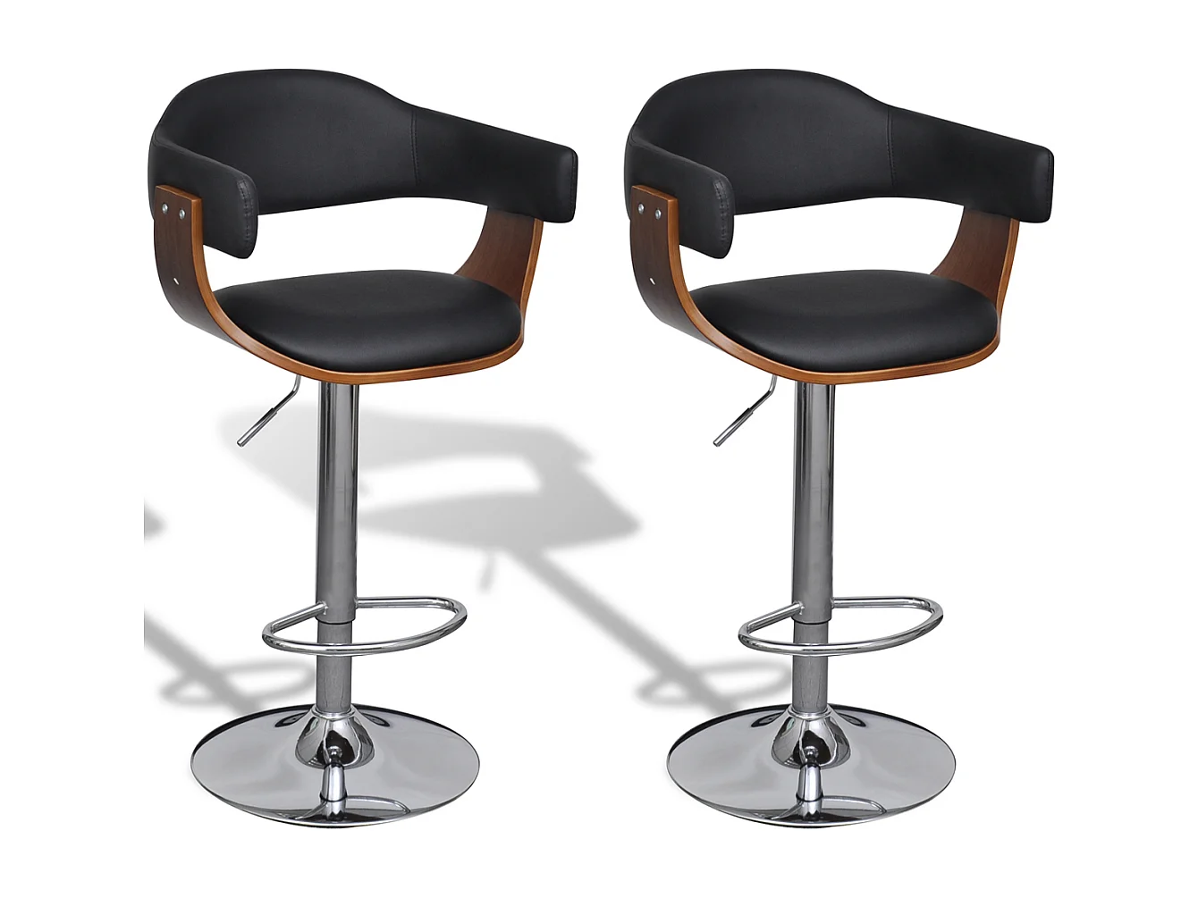 Lot de 2 tabourets bois marron 54 x 46.5 x 109.5 cm 1202019