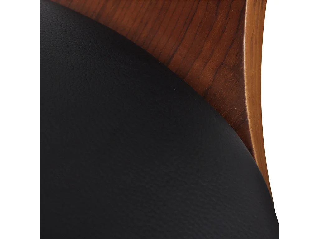 Conjunto de 2 taburetes de bar de diseño moderno en negro y madera 1202019