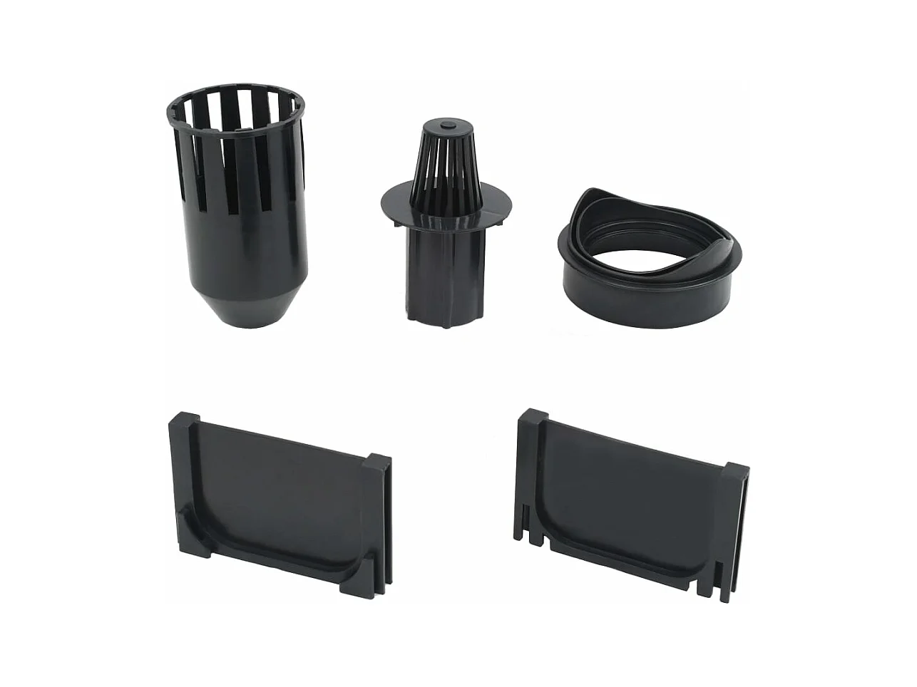 Juego de 3 canales de drenaje de acero canal de evacuación de entrada 100 cm terraza exterior 02_0002993