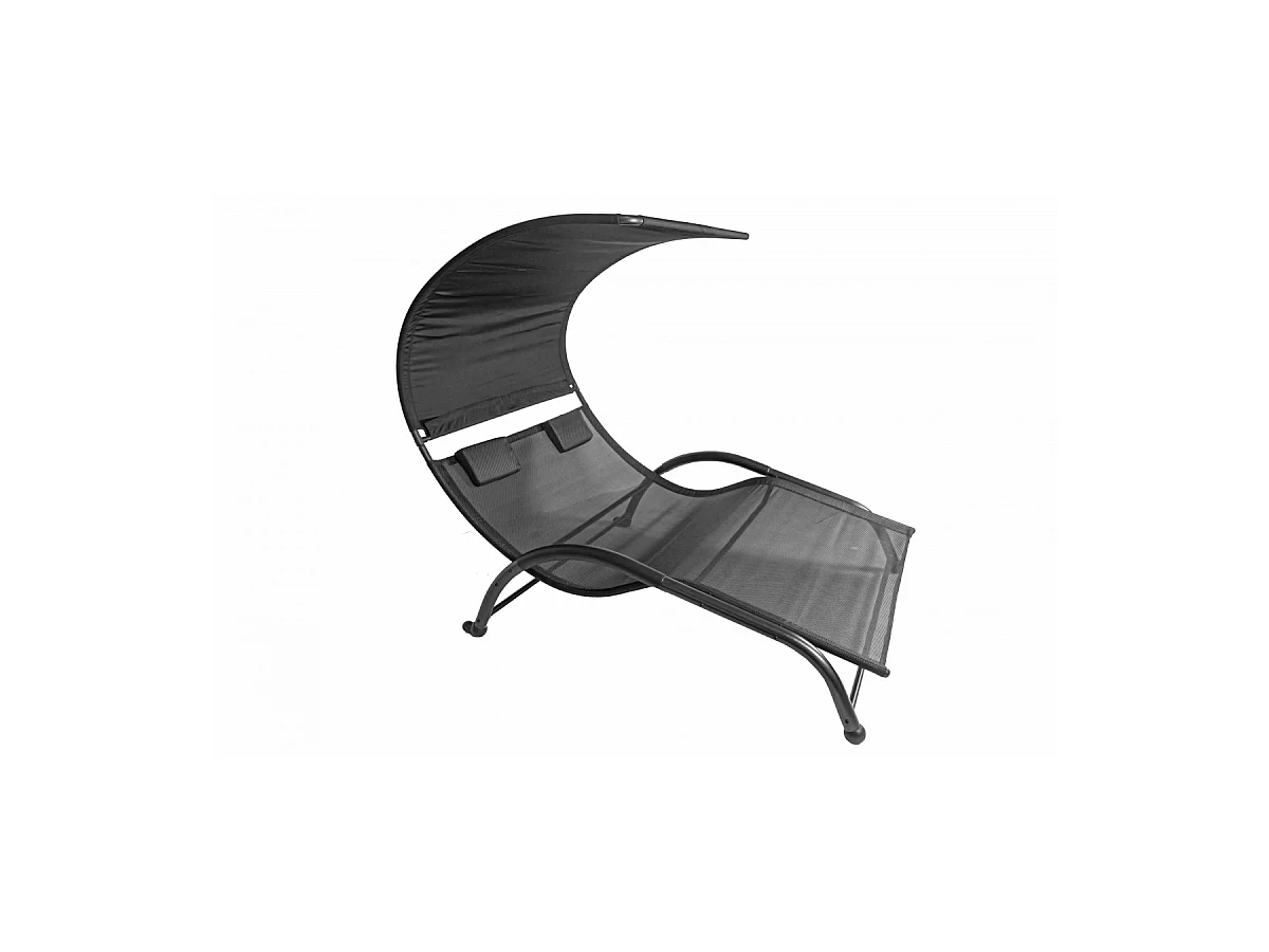 Transat Double Fixe Vega Noir En Acier