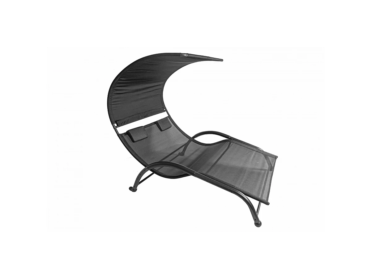 Transat Double Fixe Vega Noir En Acier