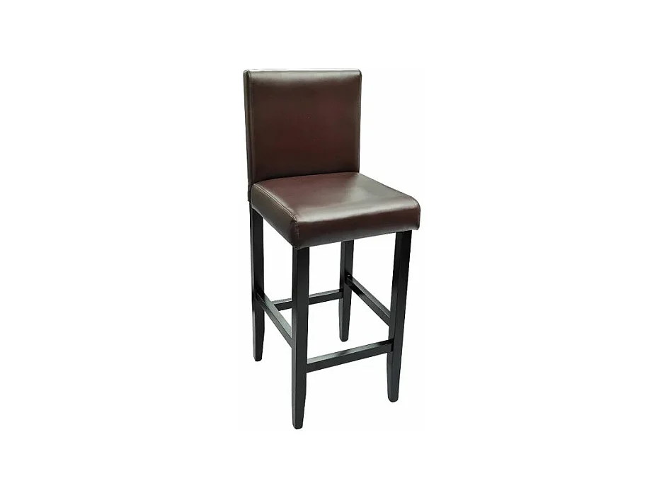 Juego de dos taburetes de bar de diseño silla asiento de piel sintética marrón 1202096