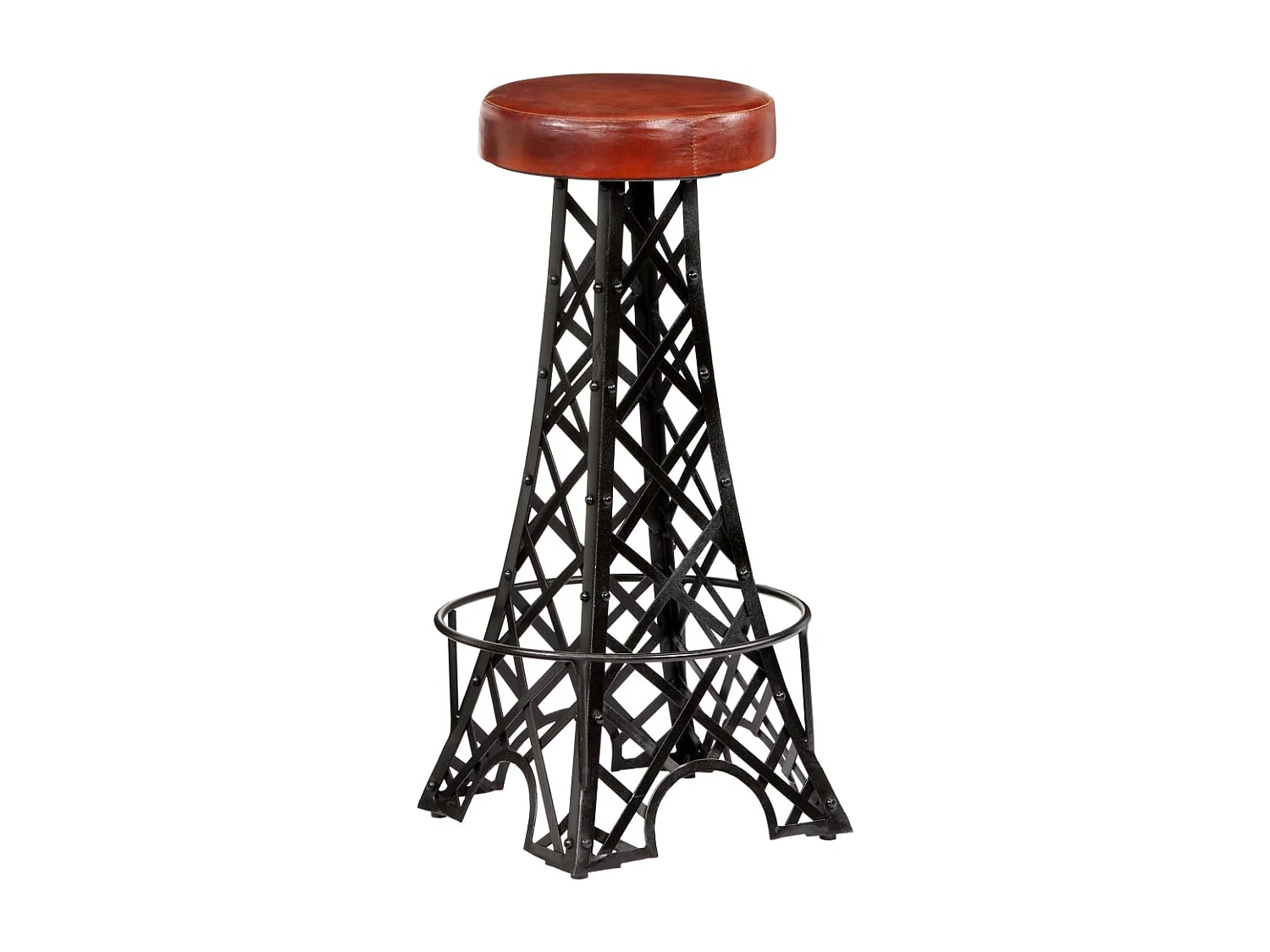 Set di due sgabelli da bar di design seduta sintetica marrone 1202122