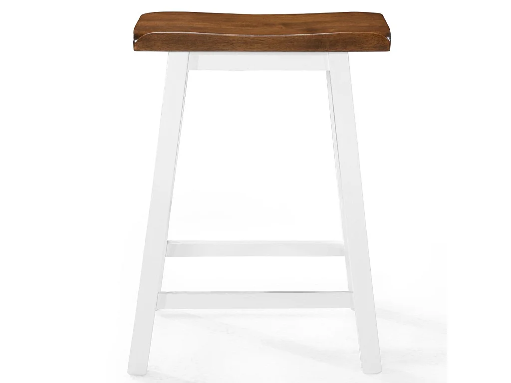 Juego de dos taburetes de bar de diseño silla asiento de madera maciza 1202055