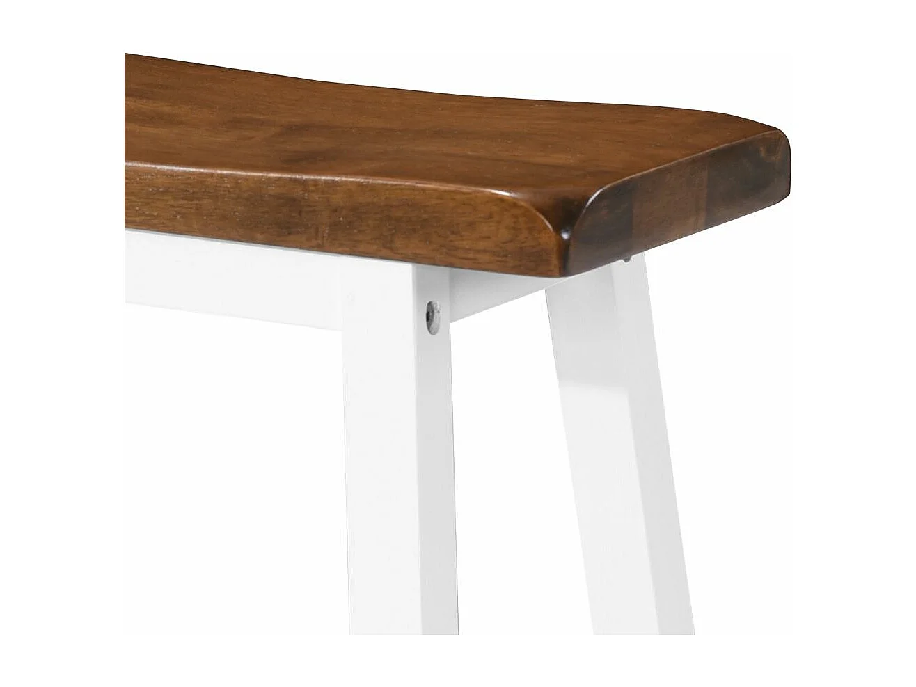 Juego de dos taburetes de bar de diseño silla asiento de madera maciza 1202055