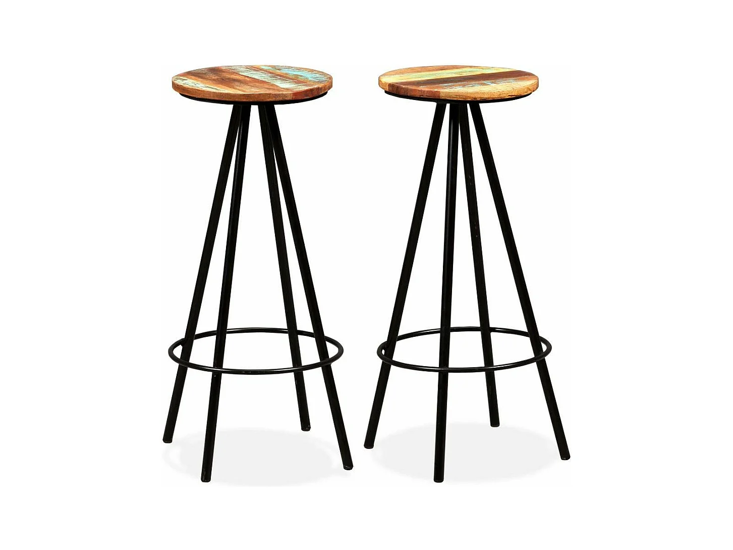 Lot de deux tabourets marron 30 x 30 x 76 cm 1202193