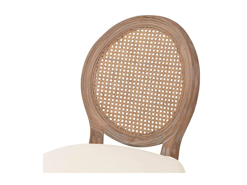 Conjunto de dois bancos de bar de design com assento de cadeira de rattan branco creme 1202150