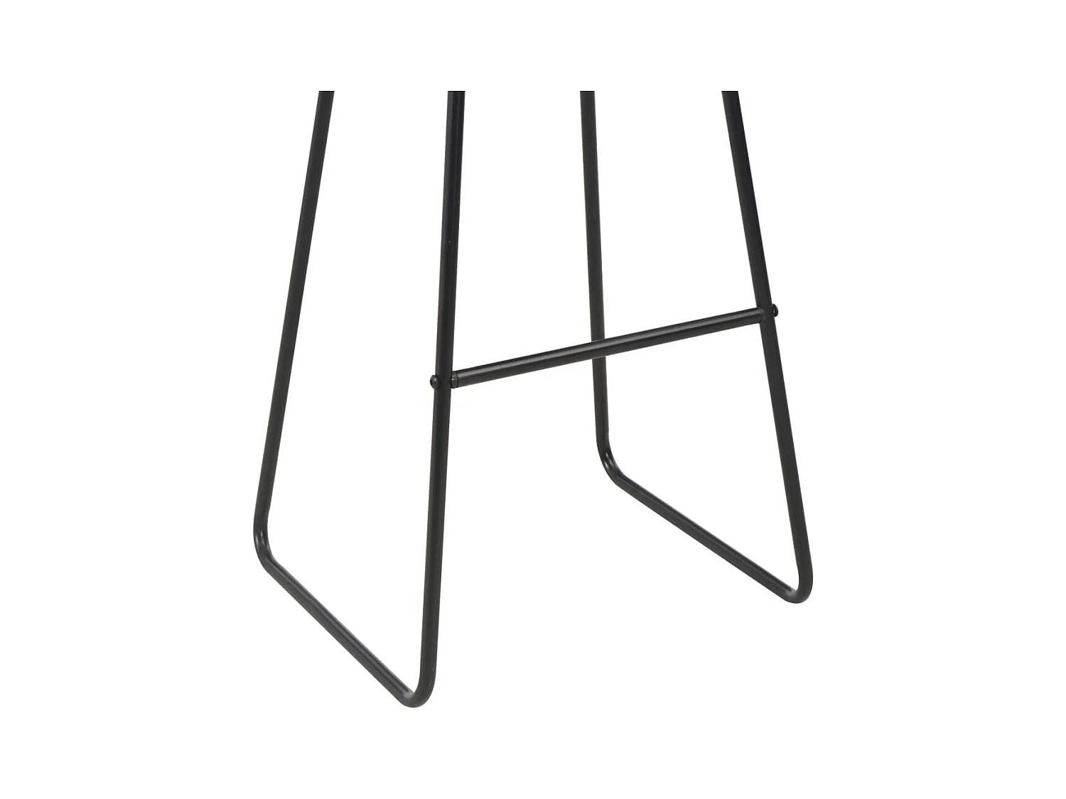 Conjunto de dois bancos de bar de design cadeira assento sintético aço preto 1202099