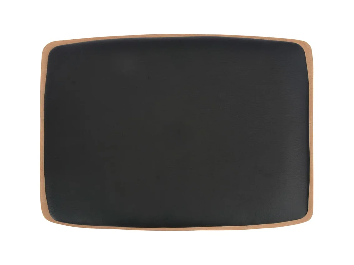 Conjunto de dois bancos de bar de design cadeira assento sintético aço preto 1202099