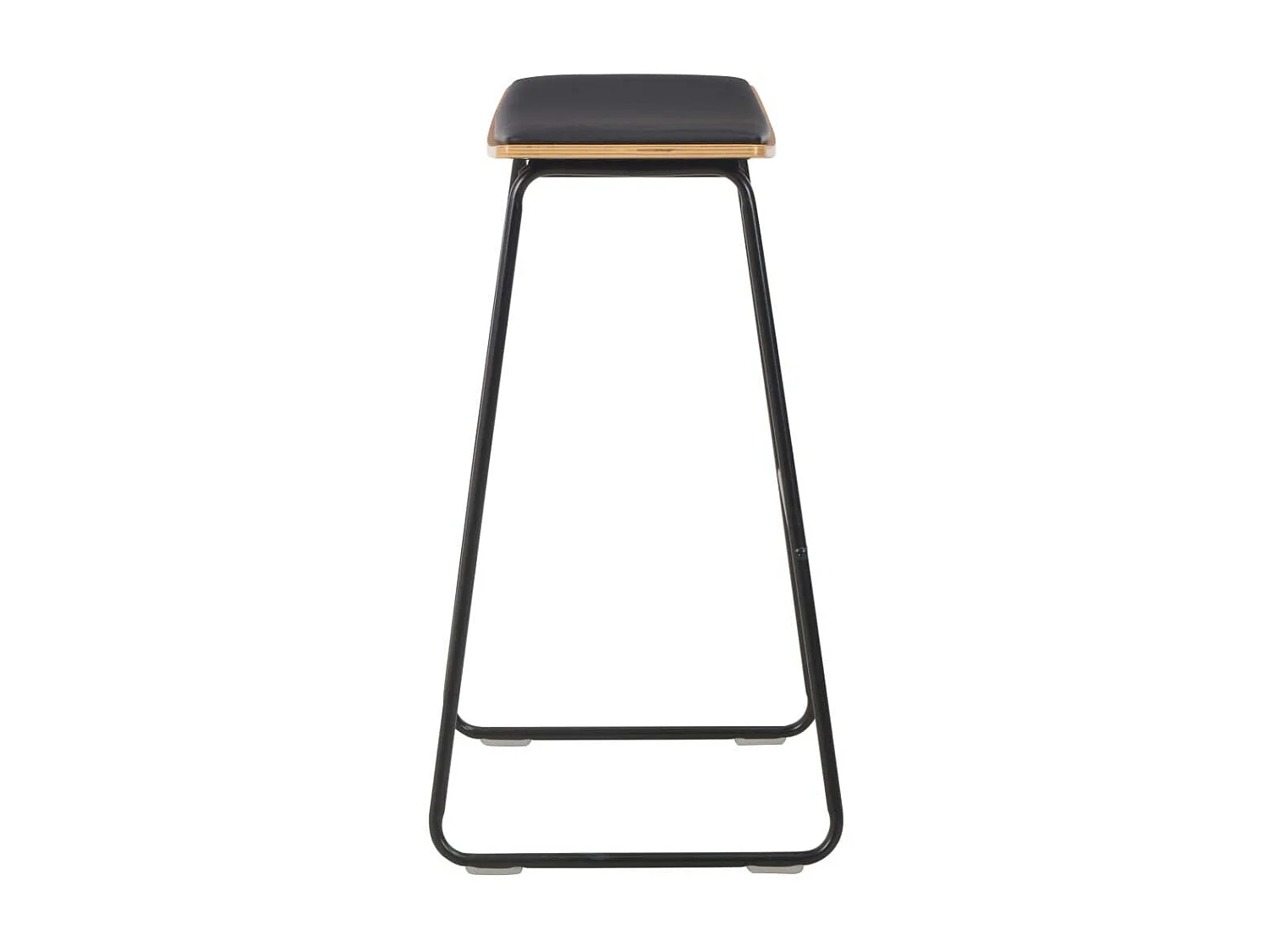 Set di due sgabelli da bar di design seduta sintetica acciaio nero 1202099