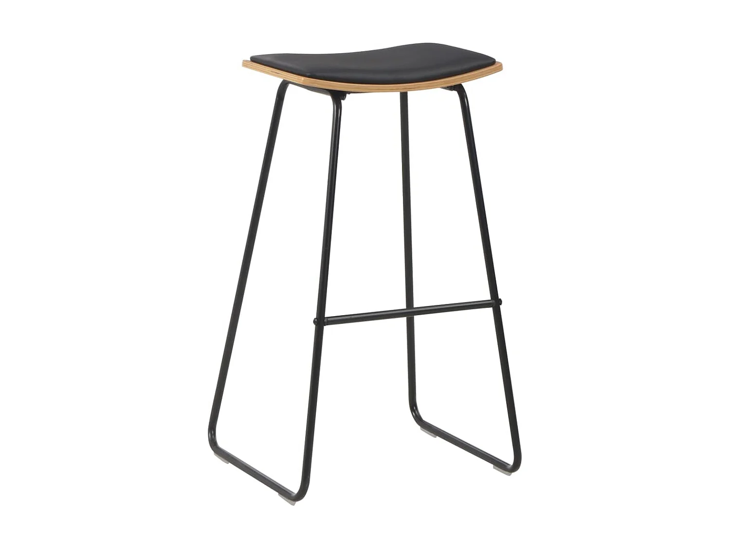 Lot de deux tabourets noire 45 x 43 x 76 cm 1202099