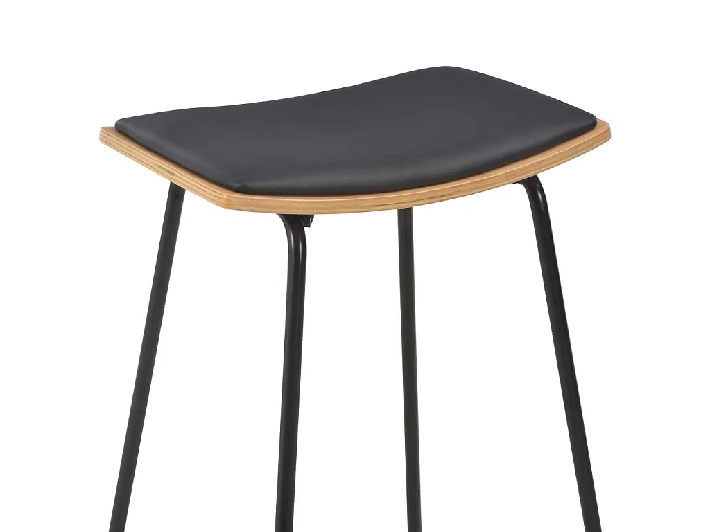 Lot de deux tabourets noire 45 x 43 x 76 cm 1202099