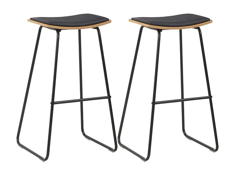 Lot de deux tabourets noire 45 x 43 x 76 cm 1202099