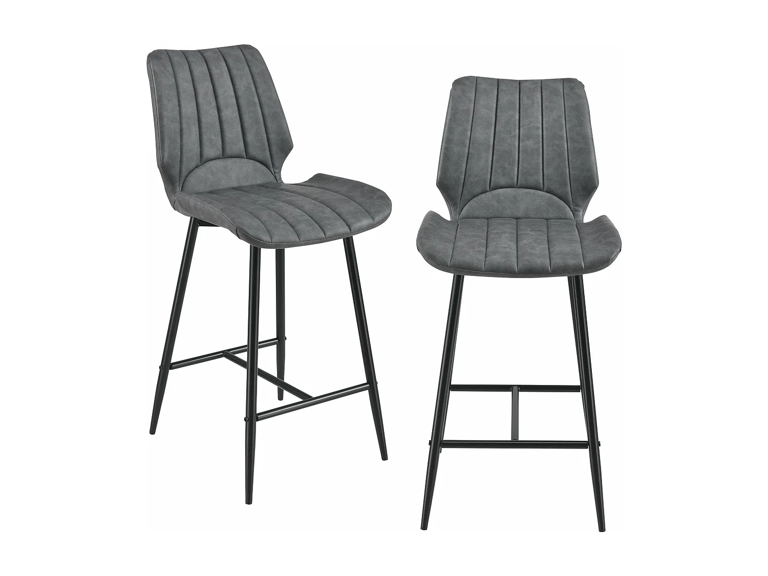 Lot de 2 tabourets grise 46.5 x 51 x 102.5 cm 03_0002785