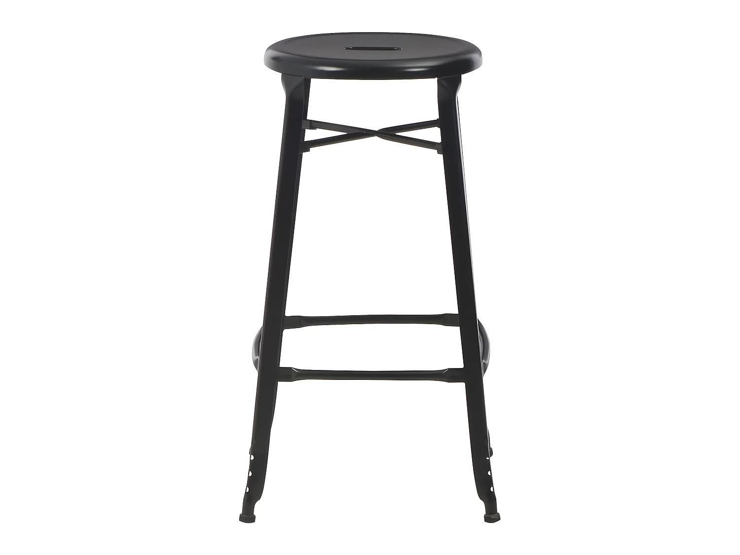 Set di due sgabelli da bar di design sedia seduta in acciaio nero 1202089