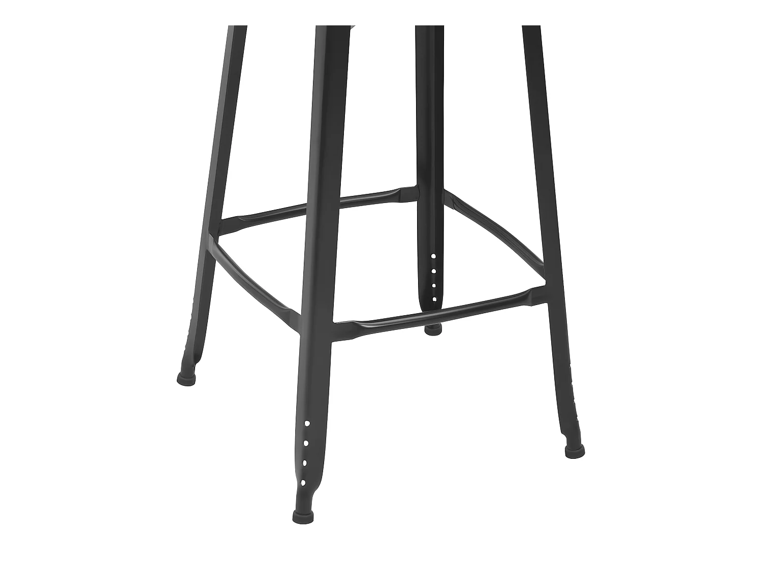 Set di due sgabelli da bar di design sedia seduta in acciaio nero 1202089