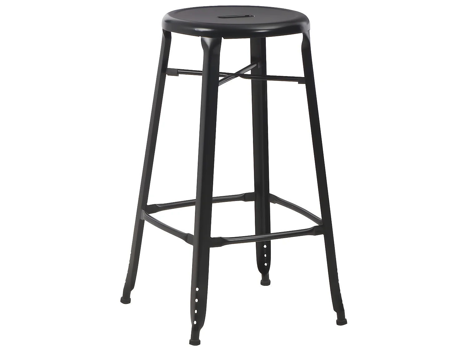 Lot de deux tabourets noire 42 x 42 x 71 cm 1202089