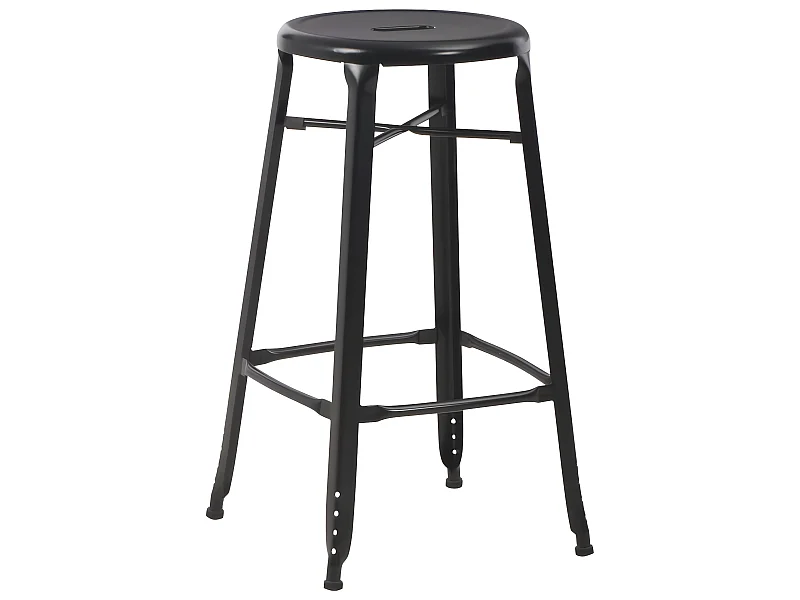 Lot de deux tabourets noire 42 x 42 x 71 cm 1202089