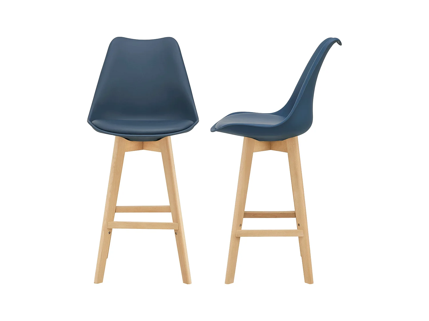 Lot de 2 tabourets beige 48 x 58 x 105 cm 03_0002778