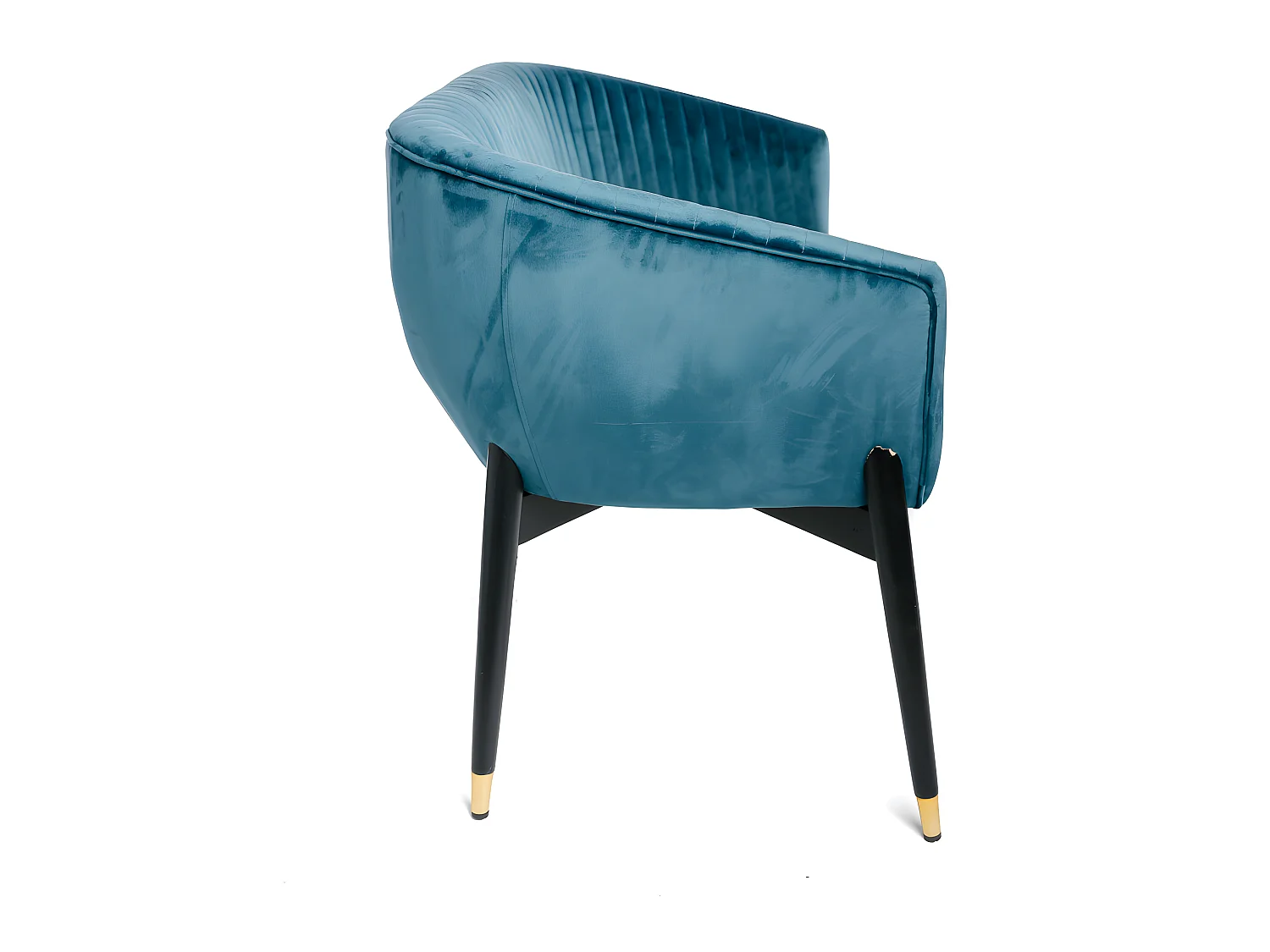 Canapé 2 Places En Velours Bleu Paon Rembourré Design Contemporain 131x67x79cm