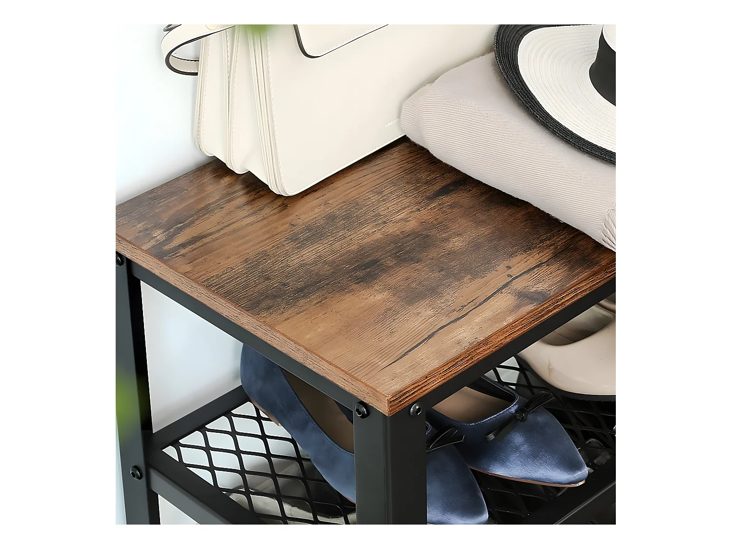 Banc à chaussures à 2 niveaux - L73 cm