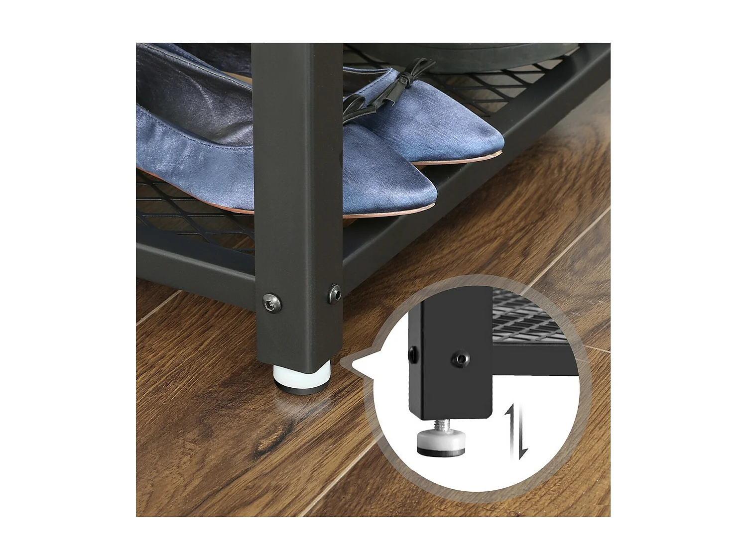 Banco de zapatos de 2 niveles - L73 cm