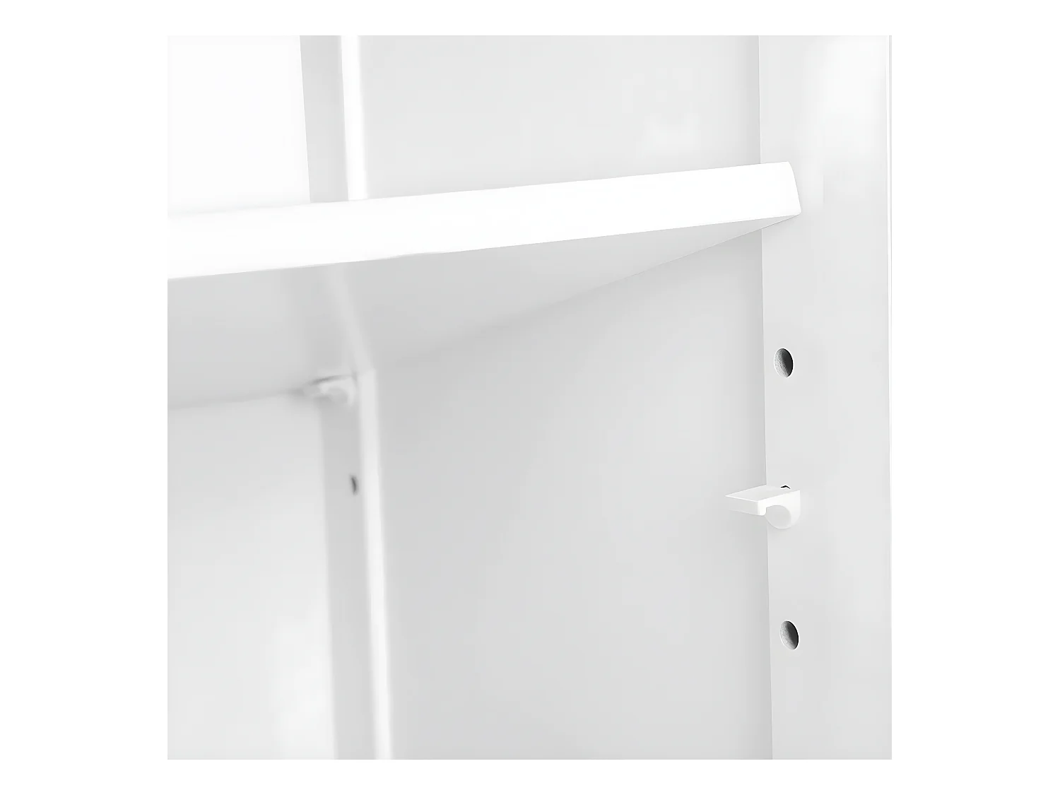 Mobile da bagno bianco 2 ante e 1 nicchia - L60 x H80cm