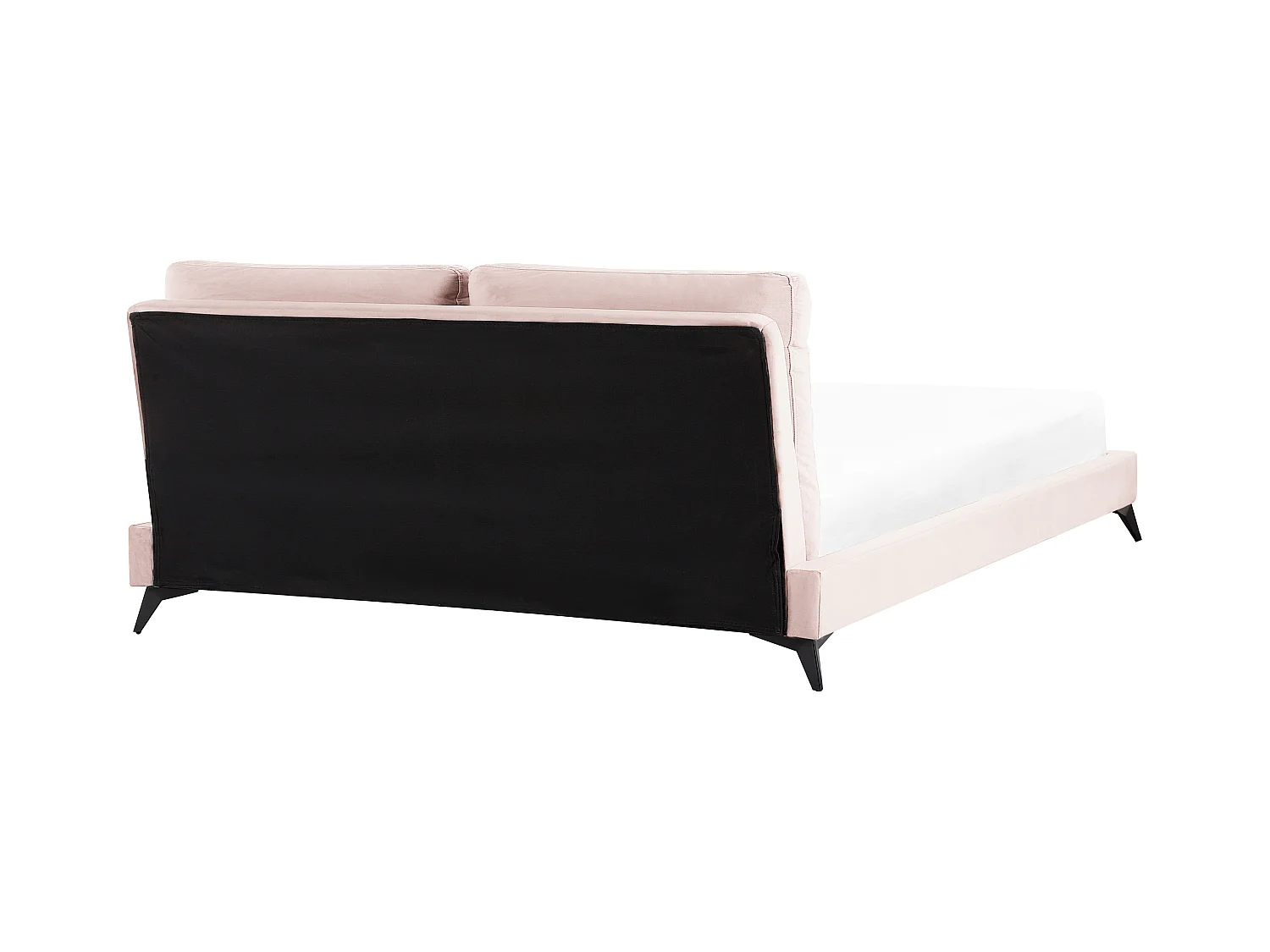 Elegantes Polsterbett in Rosa Samtstoff mit Lattenrost 180 x 200 cm Melle