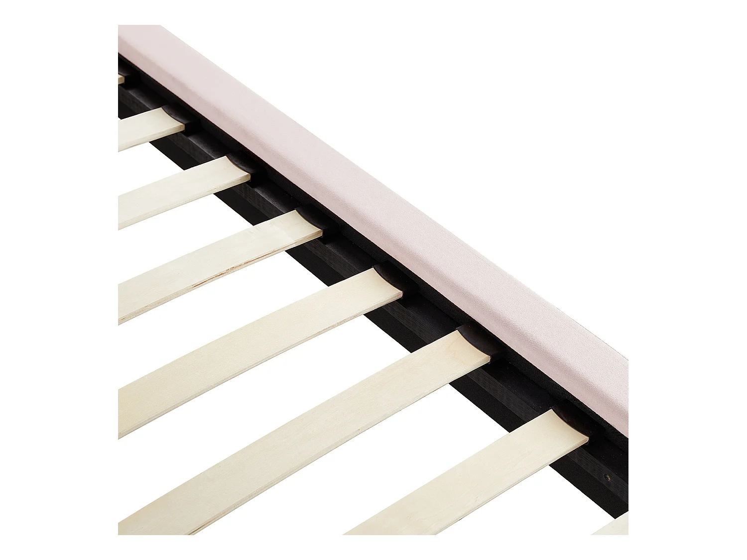 Elegantes Polsterbett in Rosa Samtstoff mit Lattenrost 180 x 200 cm Melle