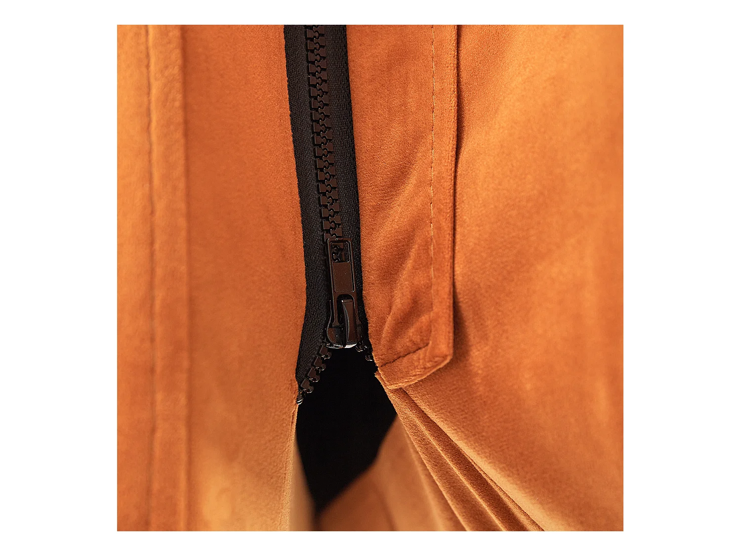 Lit avec sommier Velours MELLE 160 x 200 cm Orange