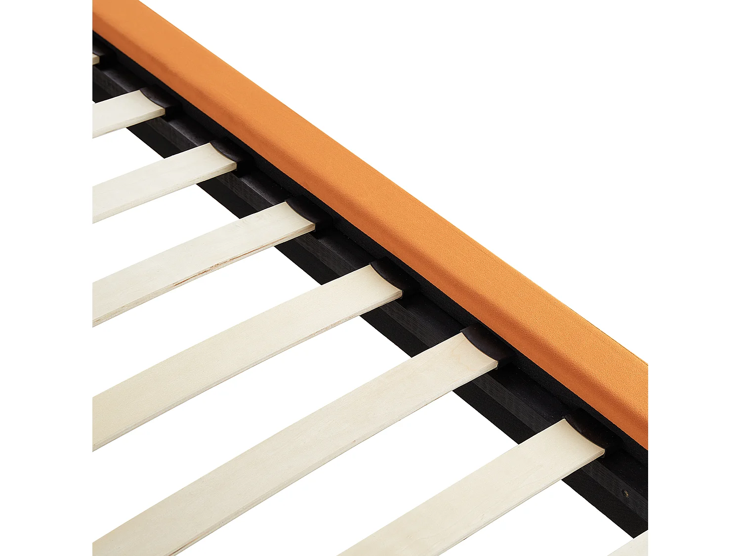 Lit avec sommier Velours MELLE 160 x 200 cm Orange