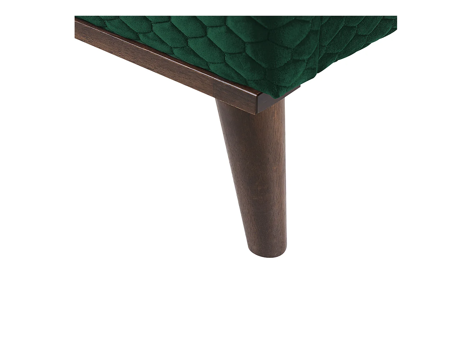 Lit avec sommier Velours BAYONNE 140 x 200 cm Vert foncé