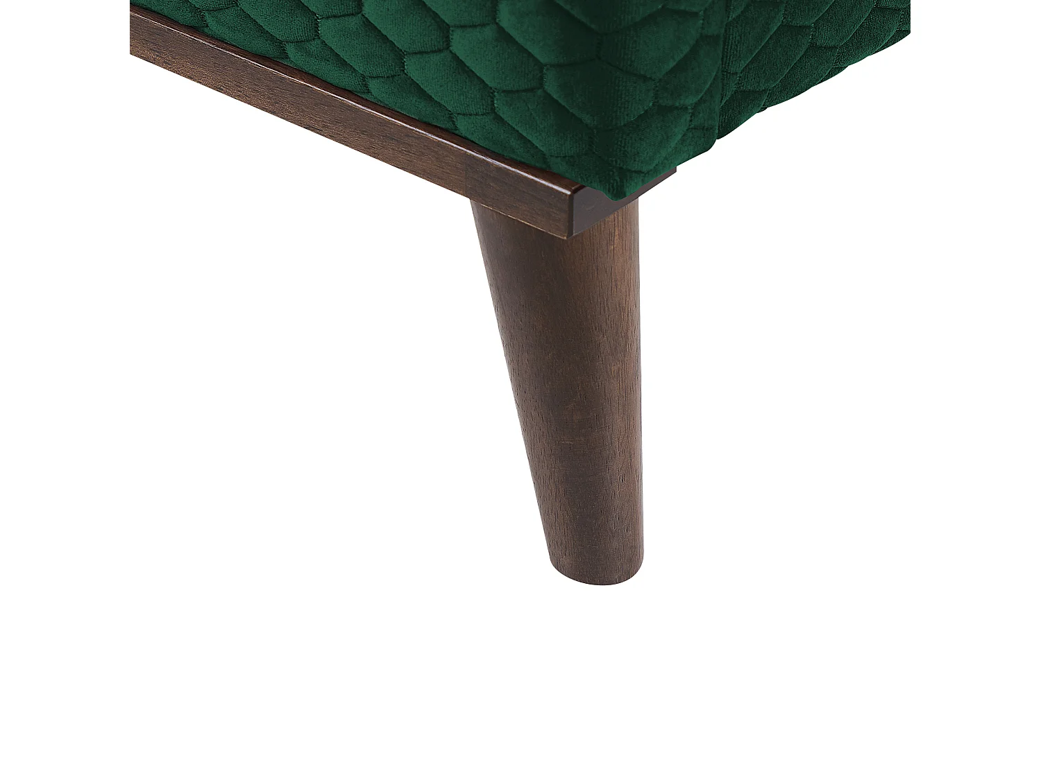 Lit avec sommier Velours BAYONNE 140 x 200 cm Vert foncé