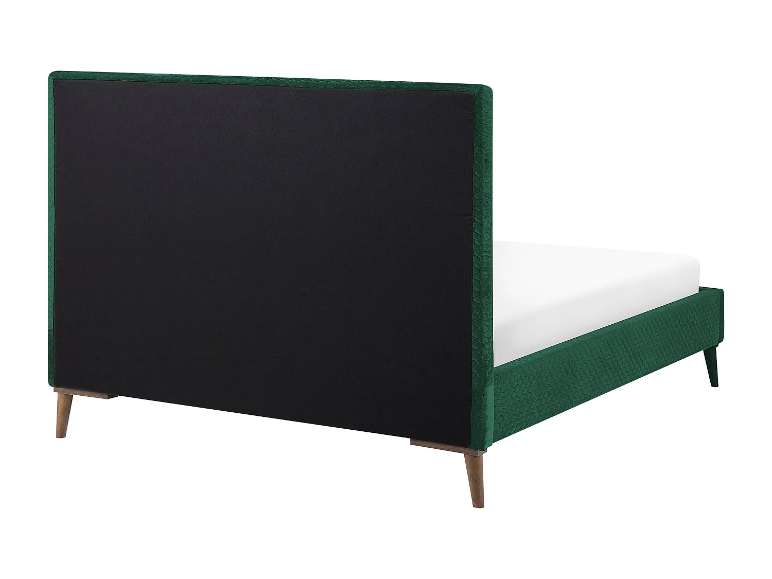 Lit avec sommier Velours BAYONNE 140 x 200 cm Vert foncé