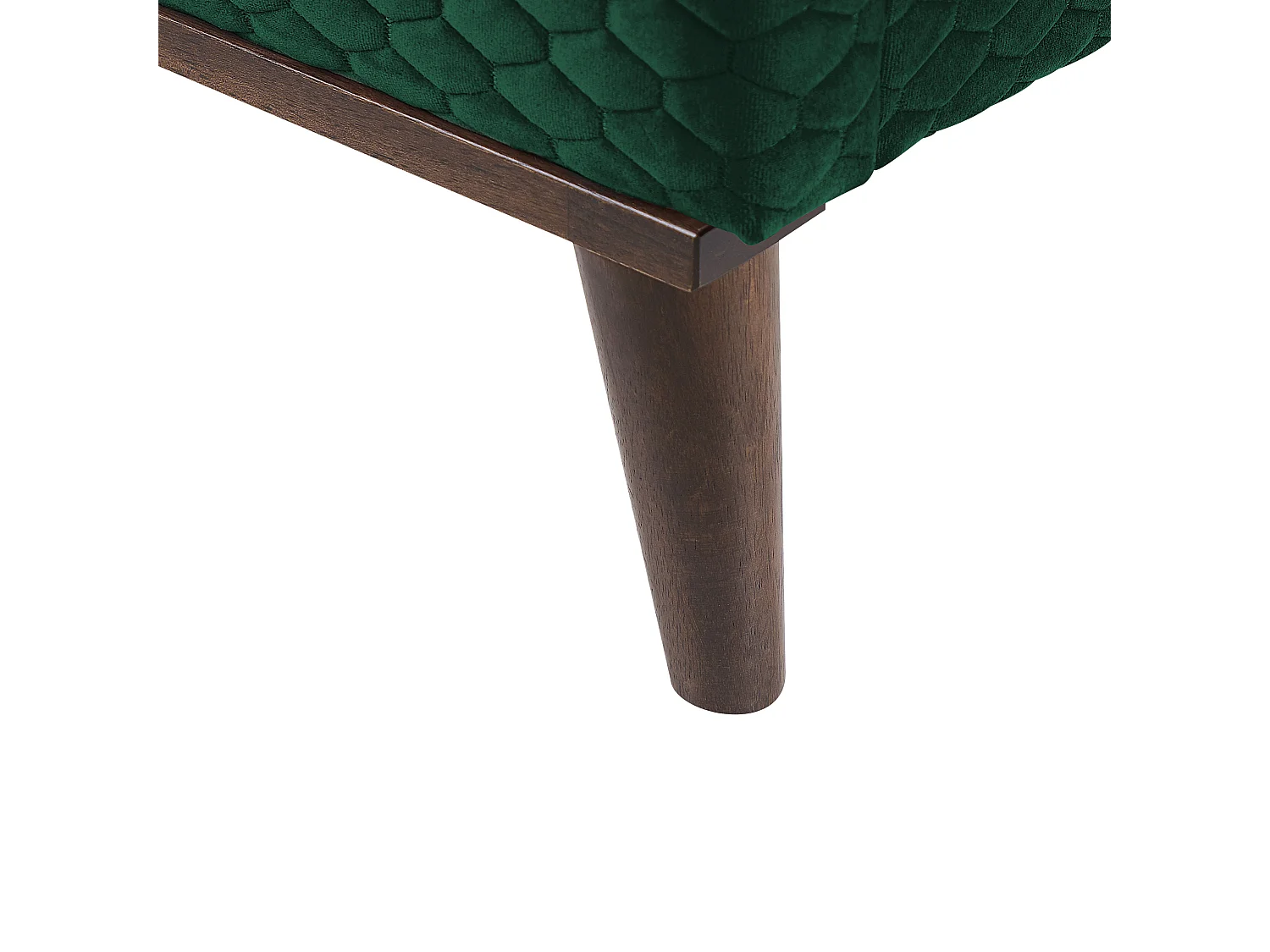 Lit avec sommier Velours BAYONNE 140 x 200 cm Vert foncé