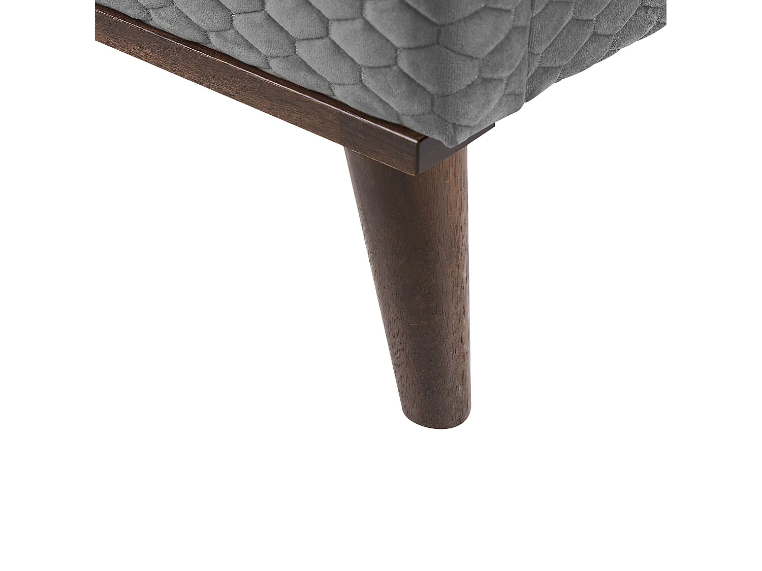 Bed Fluweel BAYONNE 140 x 200 cm Lichtgrijs