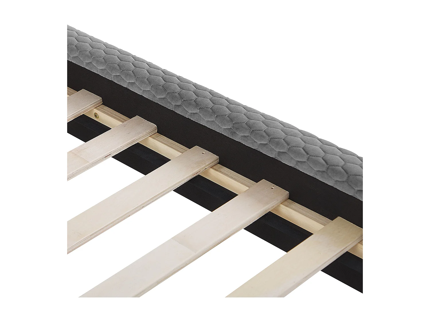 Bed Fluweel BAYONNE 140 x 200 cm Lichtgrijs