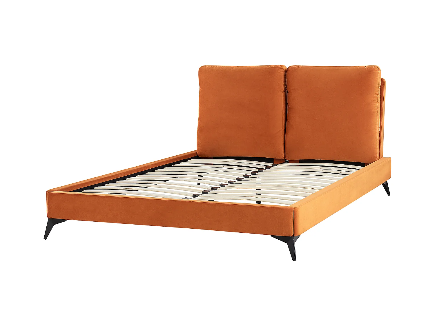 Letto Velluto MELLE 140 x 200 cm Arancione