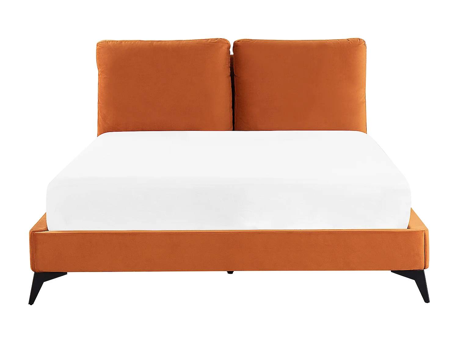 Letto Velluto MELLE 140 x 200 cm Arancione